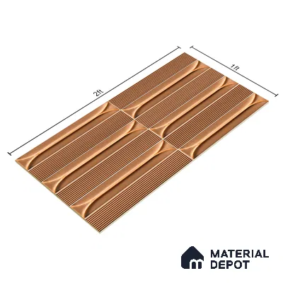 Faux Subway Wall Tile TL 04690 Horizon Capsule Solara Sparrow Brown 2 ft x 1 ft Ceramic Glossy Finish - 9 mm | Suitable For Kitchen, Bathroom Walls and Backsplashes | Please Expect a Slight Variation of Pattern