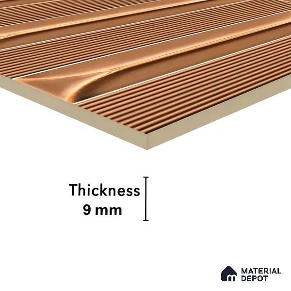 Faux Subway Wall Tile TL 04690 Horizon Capsule Solara Sparrow Brown 2 ft x 1 ft Ceramic Glossy Finish - 9 mm | Suitable For Kitchen, Bathroom Walls and Backsplashes | Please Expect a Slight Variation of Pattern