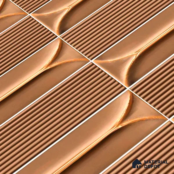 Faux Subway Wall Tile TL 04690 Horizon Capsule Solara Sparrow Brown 2 ft x 1 ft Ceramic Glossy Finish - 9 mm | Suitable For Kitchen, Bathroom Walls and Backsplashes | Please Expect a Slight Variation of Pattern