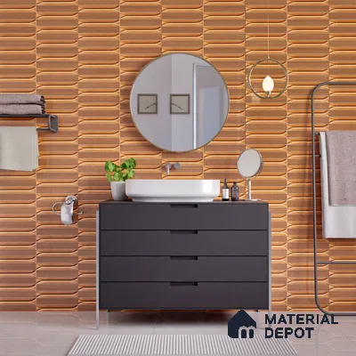 Faux Subway Wall Tile TL 04690 Horizon Capsule Solara Sparrow Brown 2 ft x 1 ft Ceramic Glossy Finish - 9 mm | Suitable For Kitchen, Bathroom Walls and Backsplashes | Please Expect a Slight Variation of Pattern