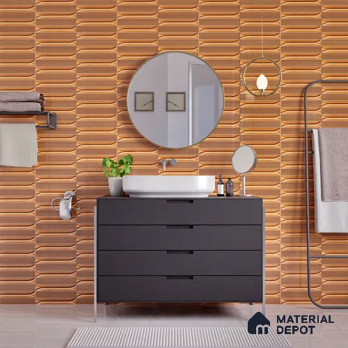 Faux Subway Wall Tile TL 04690 Horizon Capsule Solara Sparrow Brown 2 ft x 1 ft Ceramic Glossy Finish - 9 mm | Suitable For Kitchen, Bathroom Walls and Backsplashes | Please Expect a Slight Variation of Pattern