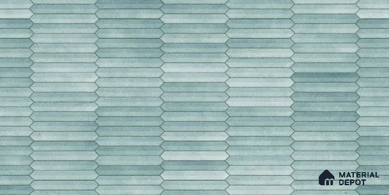 Faux Subway Wall Tile TL 04689 B Pencil Kitkat Solara Marine Blue 2 ft x 1 ft Ceramic Glossy Finish - 9 mm | Suitable For Kitchen, Bathroom Walls and Backsplashes | Please Expect a Slight Variation of Pattern