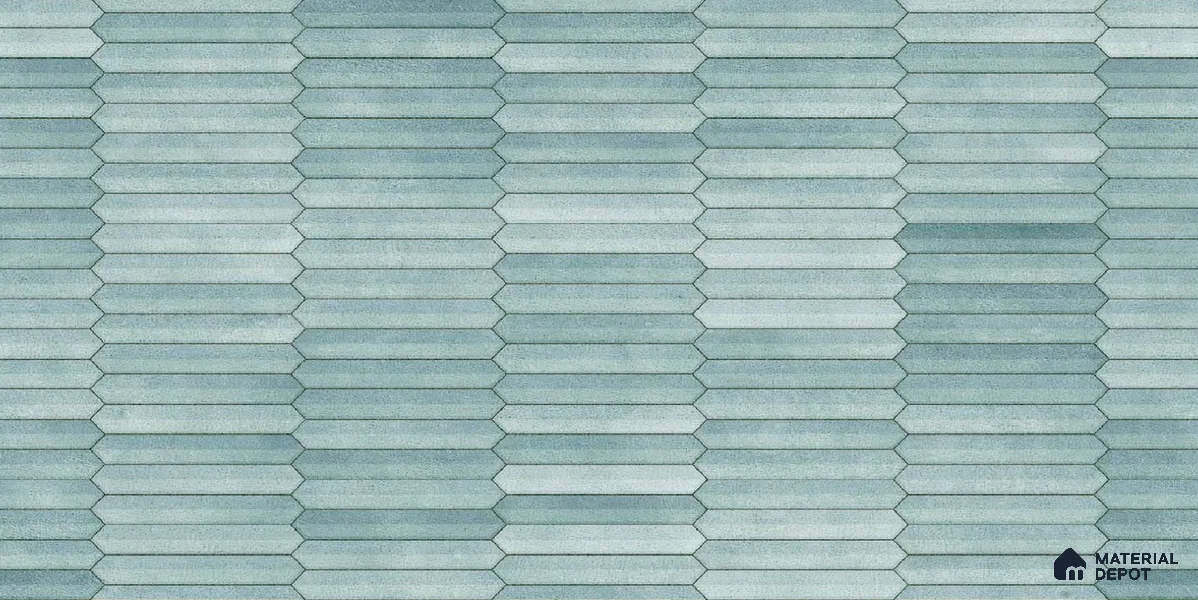 Faux Subway Wall Tile TL 04689 B Pencil Kitkat Solara Marine Blue 2 ft x 1 ft Ceramic Glossy Finish - 9 mm | Suitable For Kitchen, Bathroom Walls and Backsplashes | Please Expect a Slight Variation of Pattern