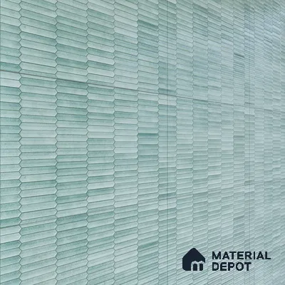 Faux Subway Wall Tile TL 04689 B Pencil Kitkat Solara Marine Blue 2 ft x 1 ft Ceramic Glossy Finish - 9 mm | Suitable For Kitchen, Bathroom Walls and Backsplashes | Please Expect a Slight Variation of Pattern