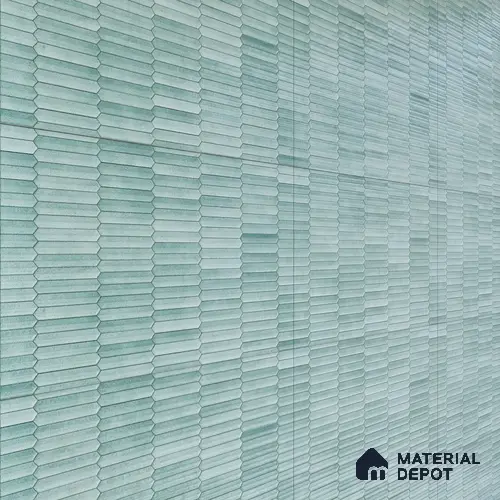 Faux Subway Wall Tile TL 04689 B Pencil Kitkat Solara Marine Blue 2 ft x 1 ft Ceramic Glossy Finish - 9 mm | Suitable For Kitchen, Bathroom Walls and Backsplashes | Please Expect a Slight Variation of Pattern