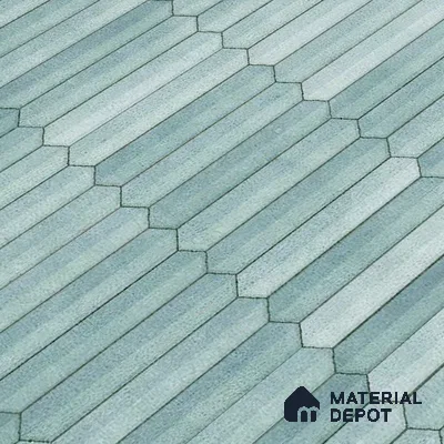Faux Subway Wall Tile TL 04689 B Pencil Kitkat Solara Marine Blue 2 ft x 1 ft Ceramic Glossy Finish - 9 mm | Suitable For Kitchen, Bathroom Walls and Backsplashes | Please Expect a Slight Variation of Pattern