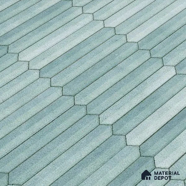 Faux Subway Wall Tile TL 04689 B Pencil Kitkat Solara Marine Blue 2 ft x 1 ft Ceramic Glossy Finish - 9 mm | Suitable For Kitchen, Bathroom Walls and Backsplashes | Please Expect a Slight Variation of Pattern