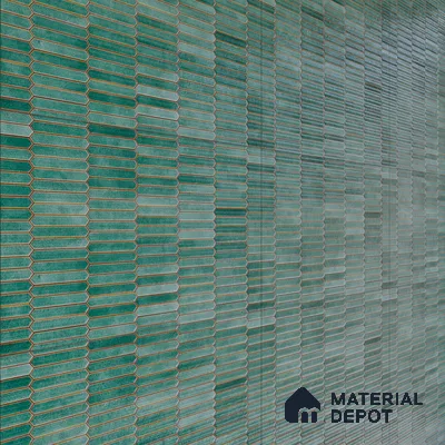 Faux Subway Wall Tile TL 04689 C Pencil Kitkat Solara French Blue 2 ft x 1 ft Ceramic Glossy Finish - 9 mm | Suitable For Kitchen, Bathroom Walls and Backsplashes | Please Expect a Slight Variation of Pattern (Sample)