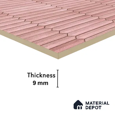 Faux Subway Wall Tile TL 04689 D Pencil Kitkat Solara Pink Palette 2 ft x 1 ft Ceramic Glossy Finish - 9 mm | Suitable For Kitchen, Bathroom Walls and Backsplashes | Please Expect a Slight Variation of Pattern