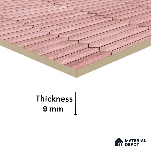 Faux Subway Wall Tile TL 04689 D Pencil Kitkat Solara Pink Palette 2 ft x 1 ft Ceramic Glossy Finish - 9 mm | Suitable For Kitchen, Bathroom Walls and Backsplashes | Please Expect a Slight Variation of Pattern