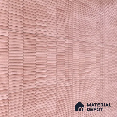 Faux Subway Wall Tile TL 04689 D Pencil Kitkat Solara Pink Palette 2 ft x 1 ft Ceramic Glossy Finish - 9 mm | Suitable For Kitchen, Bathroom Walls and Backsplashes | Please Expect a Slight Variation of Pattern