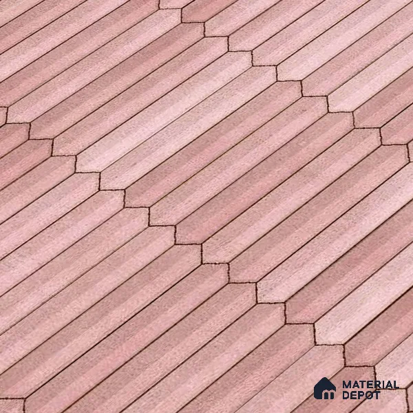 Faux Subway Wall Tile TL 04689 D Pencil Kitkat Solara Pink Palette 2 ft x 1 ft Ceramic Glossy Finish - 9 mm | Suitable For Kitchen, Bathroom Walls and Backsplashes | Please Expect a Slight Variation of Pattern