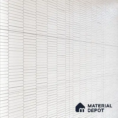 Faux Subway Wall Tile TL 04689 Pencil Kitkat Solara Moonlight Grey 2 ft x 1 ft Ceramic Glossy Finish - 9 mm | Suitable For Kitchen, Bathroom Walls and Backsplashes | Please Expect a Slight Variation of Pattern