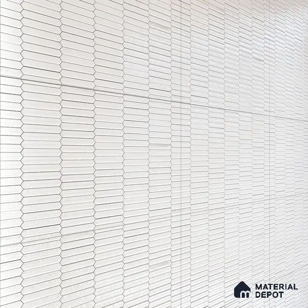 Faux Subway Wall Tile TL 04689 Pencil Kitkat Solara Moonlight Grey 2 ft x 1 ft Ceramic Glossy Finish - 9 mm | Suitable For Kitchen, Bathroom Walls and Backsplashes | Please Expect a Slight Variation of Pattern