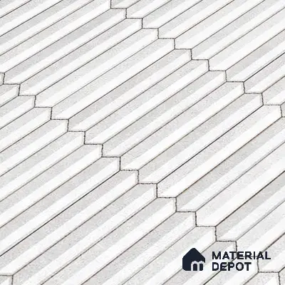 Faux Subway Wall Tile TL 04689 Pencil Kitkat Solara Moonlight Grey 2 ft x 1 ft Ceramic Glossy Finish - 9 mm | Suitable For Kitchen, Bathroom Walls and Backsplashes | Please Expect a Slight Variation of Pattern