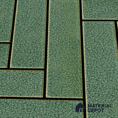 Faux Subway Wall Tile TL 04684 B Herringbone Solara Amery Blue 2 ft x 1 ft Ceramic Glossy Finish - 9 mm | Suitable For Kitchen, Bathroom Walls and Backsplashes | Please Expect a Slight Variation of Pattern (Sample)