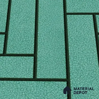Faux Subway Wall Tile TL 04684 C Herringbone Solara Starwood Blue 2 ft x 1 ft Ceramic Glossy Finish - 9 mm | Suitable For Kitchen, Bathroom Walls and Backsplashes | Please Expect a Slight Variation of Pattern (Sample)
