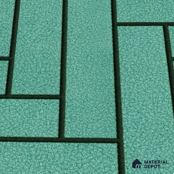 Faux Subway Wall Tile TL 04684 C Herringbone Solara Starwood Blue 2 ft x 1 ft Ceramic Glossy Finish - 9 mm | Suitable For Kitchen, Bathroom Walls and Backsplashes | Please Expect a Slight Variation of Pattern (Sample)