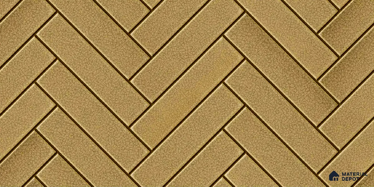 Faux Subway Wall Tile TL 04684 E Herringbone Solara Brown Olive 2 ft x 1 ft Ceramic Glossy Finish - 9 mm | Suitable For Kitchen, Bathroom Walls and Backsplashes | Please Expect a Slight Variation of Pattern