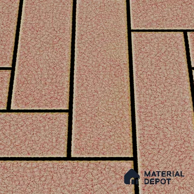 Faux Subway Wall Tile TL 04684 F Herringbone Solara Lush Pink 2 ft x 1 ft Ceramic Glossy Finish - 9 mm | Suitable For Kitchen, Bathroom Walls and Backsplashes | Please Expect a Slight Variation of Pattern (Sample)