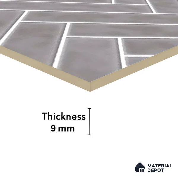 Faux Subway Wall Tile TL 04684 J Herringbone Solara Avorio Crema 2 ft x 1 ft Ceramic Glossy Finish - 9 mm | Suitable For Kitchen, Bathroom Walls and Backsplashes | Please Expect a Slight Variation of Pattern