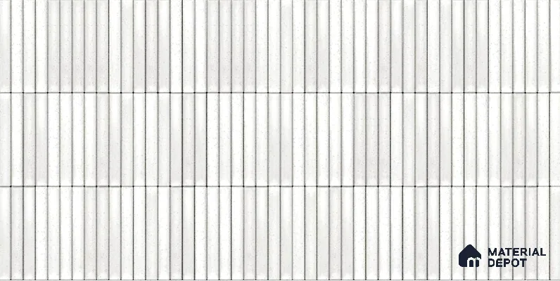 Faux Subway Wall Tile TL 04691 B Vertiline Kitkat Solara Smoke White 2 ft x 1 ft Ceramic Glossy Finish - 9 mm | Suitable For Kitchen, Bathroom Walls and Backsplashes | Please Expect a Slight Variation of Pattern