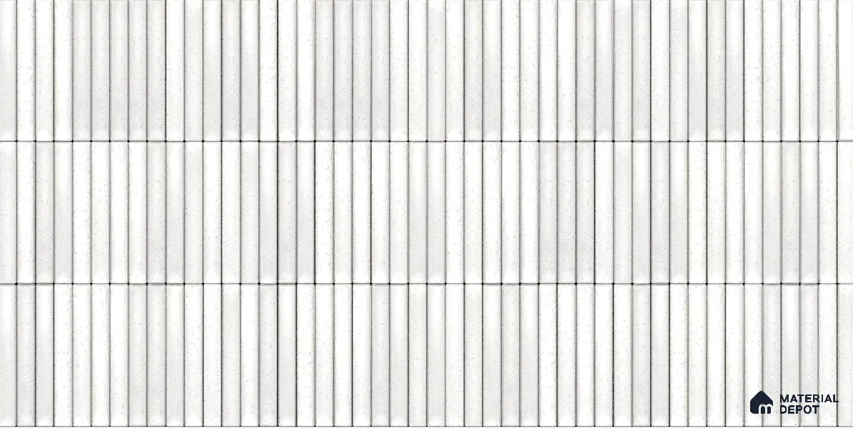 Faux Subway Wall Tile TL 04691 B Vertiline Kitkat Solara Smoke White 2 ft x 1 ft Ceramic Glossy Finish - 9 mm | Suitable For Kitchen, Bathroom Walls and Backsplashes | Please Expect a Slight Variation of Pattern