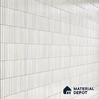 Faux Subway Wall Tile TL 04691 B Vertiline Kitkat Solara Smoke White 2 ft x 1 ft Ceramic Glossy Finish - 9 mm | Suitable For Kitchen, Bathroom Walls and Backsplashes | Please Expect a Slight Variation of Pattern