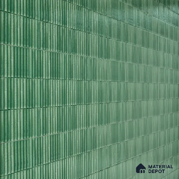 Faux Subway Wall Tile TL 04691 C Vertiline Kitkat Solara Loft Green 2 ft x 1 ft Ceramic Glossy Finish - 9 mm | Suitable For Kitchen, Bathroom Walls and Backsplashes | Please Expect a Slight Variation of Pattern