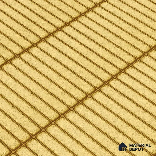 Faux Subway Wall Tile TL 04691 D Vertiline Kitkat Solara Charlotte Beige 2 ft x 1 ft Ceramic Glossy Finish - 9 mm | Suitable For Kitchen, Bathroom Walls and Backsplashes | Please Expect a Slight Variation of Pattern