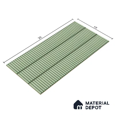 Faux Subway Wall Tile TL 04691 E Vertiline Kitkat Solara Olive Green 2 ft x 1 ft Ceramic Glossy Finish - 9 mm | Suitable For Kitchen, Bathroom Walls and Backsplashes | Please Expect a Slight Variation of Pattern