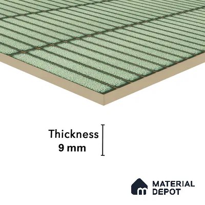 Faux Subway Wall Tile TL 04691 E Vertiline Kitkat Solara Olive Green 2 ft x 1 ft Ceramic Glossy Finish - 9 mm | Suitable For Kitchen, Bathroom Walls and Backsplashes | Please Expect a Slight Variation of Pattern