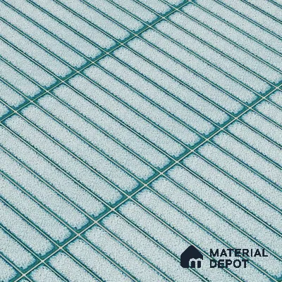Faux Subway Wall Tile TL 04691 F Vertiline Kitkat Solara Bright Blue 2 ft x 1 ft Ceramic Glossy Finish - 9 mm | Suitable For Kitchen, Bathroom Walls and Backsplashes | Please Expect a Slight Variation of Pattern