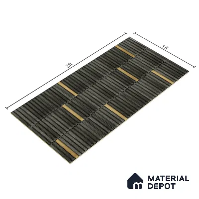 Faux Subway Wall Tile TL 04691 Vertiline Kitkat Solara Space Mixed Black 2 ft x 1 ft Ceramic Glossy Finish - 9 mm | Suitable For Kitchen, Bathroom Walls and Backsplashes | Please Expect a Slight Variation of Pattern