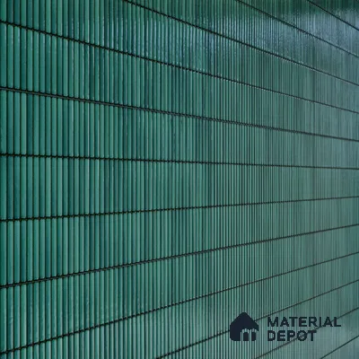 Faux Subway Wall Tile TL 04691 G Vertiline Kitkat Solara Turquoise Blue 2 ft x 1 ft Ceramic Glossy Finish - 9 mm | Suitable For Kitchen, Bathroom Walls and Backsplashes | Please Expect a Slight Variation of Pattern (Sample)