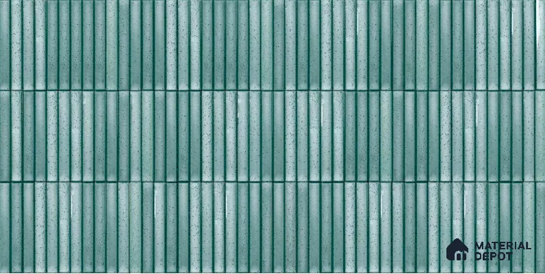 Faux Subway Wall Tile TL 04691 H Vertiline Kitkat Solara Pearl Green 2 ft x 1 ft Ceramic Glossy Finish - 9 mm | Suitable For Kitchen, Bathroom Walls and Backsplashes | Please Expect a Slight Variation of Pattern
