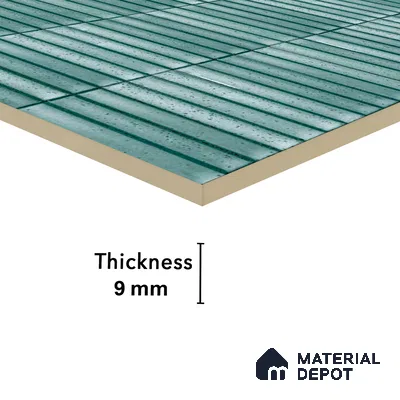 Faux Subway Wall Tile TL 04691 H Vertiline Kitkat Solara Pearl Green 2 ft x 1 ft Ceramic Glossy Finish - 9 mm | Suitable For Kitchen, Bathroom Walls and Backsplashes | Please Expect a Slight Variation of Pattern