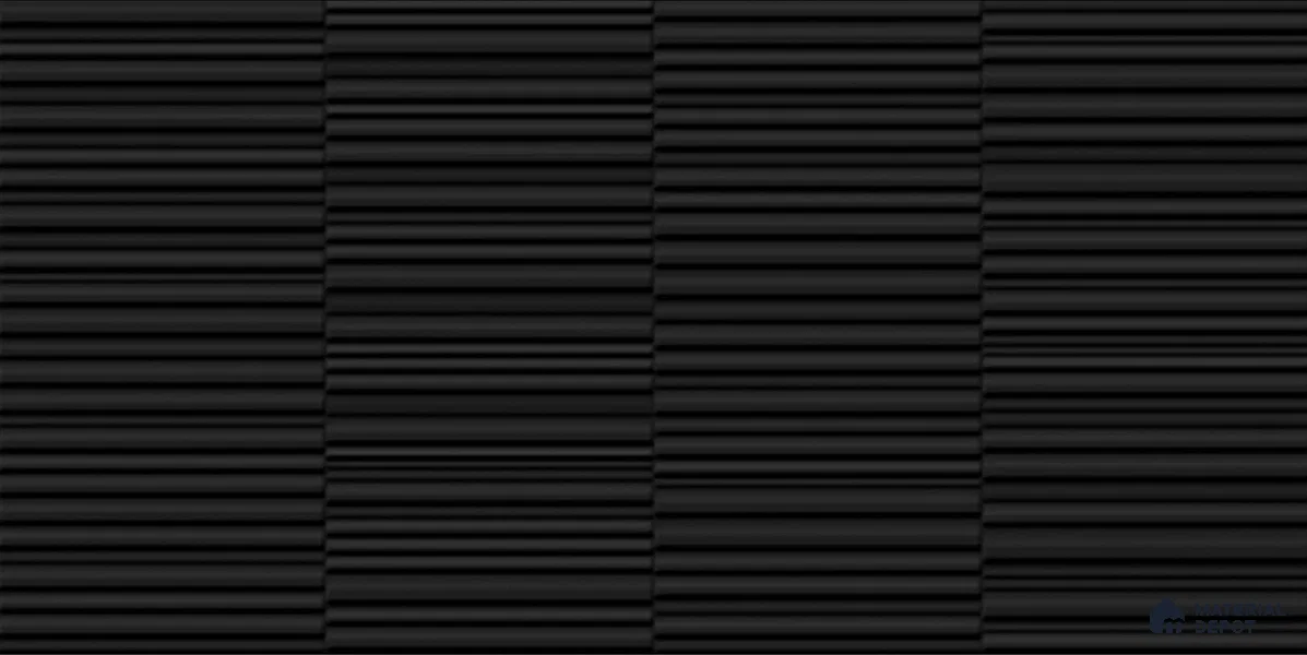 Faux Subway Wall Tile TL 04691 I Vertiline Kitkat Solara Black Overcast 2 ft x 1 ft Ceramic Matte Finish - 9 mm | Suitable For Kitchen, Bathroom Walls and Backsplashes | Please Expect a Slight Variation of Pattern (Sample)