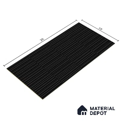 Faux Subway Wall Tile TL 04691 I Vertiline Kitkat Solara Black Overcast 2 ft x 1 ft Ceramic Matte Finish - 9 mm | Suitable For Kitchen, Bathroom Walls and Backsplashes | Please Expect a Slight Variation of Pattern (Sample)