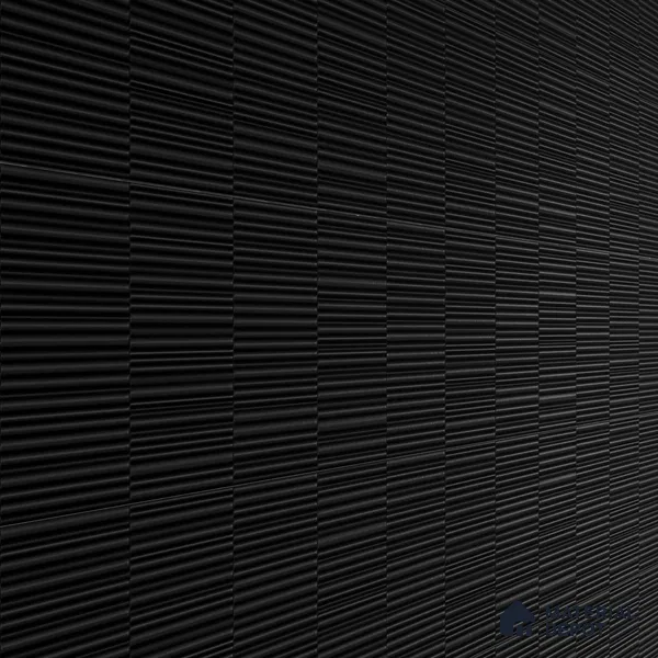 Faux Subway Wall Tile TL 04691 I Vertiline Kitkat Solara Black Overcast 2 ft x 1 ft Ceramic Matte Finish - 9 mm | Suitable For Kitchen, Bathroom Walls and Backsplashes | Please Expect a Slight Variation of Pattern (Sample)