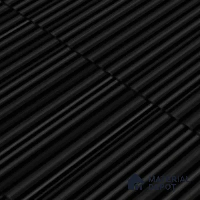 Faux Subway Wall Tile TL 04691 I Vertiline Kitkat Solara Black Overcast 2 ft x 1 ft Ceramic Matte Finish - 9 mm | Suitable For Kitchen, Bathroom Walls and Backsplashes | Please Expect a Slight Variation of Pattern (Sample)