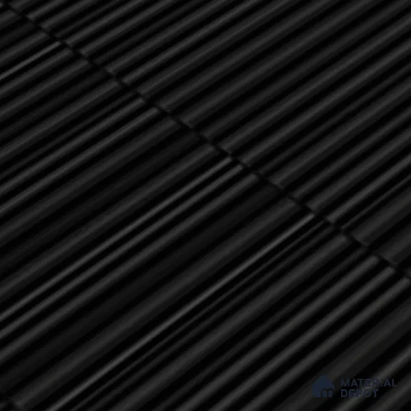 Faux Subway Wall Tile TL 04691 I Vertiline Kitkat Solara Black Overcast 2 ft x 1 ft Ceramic Matte Finish - 9 mm | Suitable For Kitchen, Bathroom Walls and Backsplashes | Please Expect a Slight Variation of Pattern (Sample)