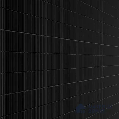 Faux Subway Wall Tile TL 04691 J Vertiline Kitkat Solara Space Black 2 ft x 1 ft Ceramic Matte Finish - 9 mm | Suitable For Kitchen, Bathroom Walls and Backsplashes | Please Expect a Slight Variation of Pattern (Sample)