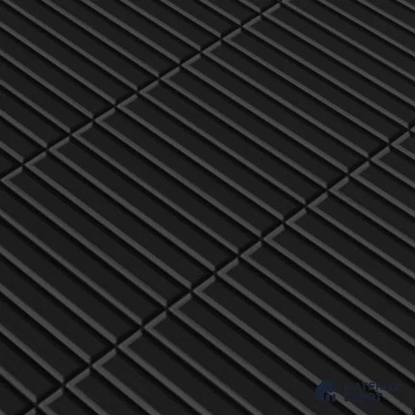 Faux Subway Wall Tile TL 04691 J Vertiline Kitkat Solara Space Black 2 ft x 1 ft Ceramic Matte Finish - 9 mm | Suitable For Kitchen, Bathroom Walls and Backsplashes | Please Expect a Slight Variation of Pattern (Sample)