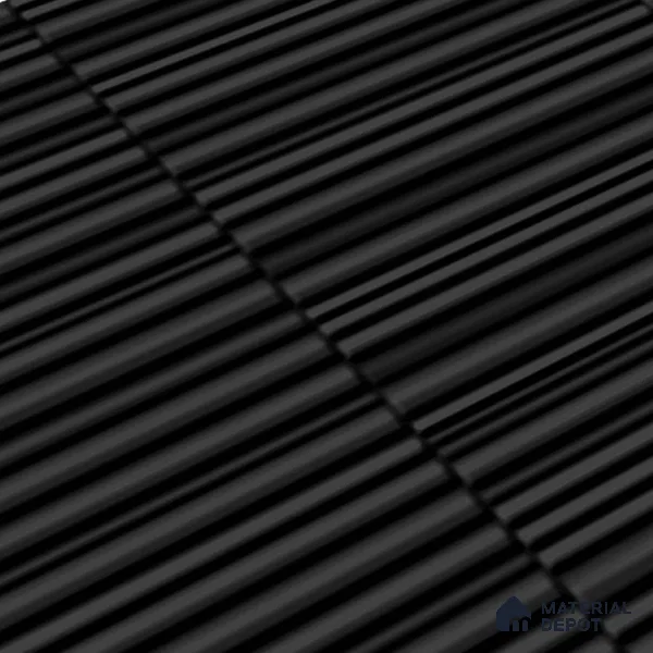 Faux Subway Wall Tile TL 04691 M Vertiline Kitkat Solara Onyx Noir 2 ft x 1 ft Ceramic Glossy Finish - 9 mm | Suitable For Kitchen, Bathroom Walls and Backsplashes | Please Expect a Slight Variation of Pattern