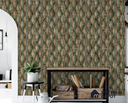 197931 | 5 Meter x 42 Inches Patterned Look Wallpaper - 57.41 Sq. Ft. | Minimum 15% wastage during installation