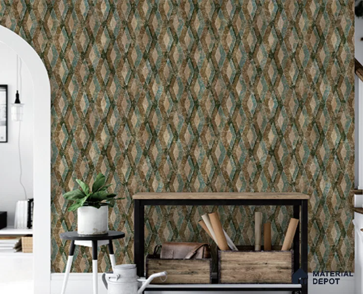 197931 | 5 Meter x 42 Inches Patterned Look Wallpaper - 57.41 Sq. Ft. | Minimum 15% wastage during installation