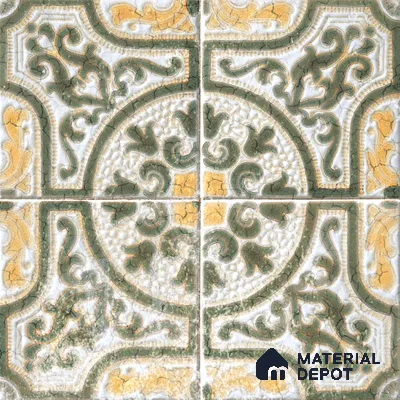 Moroccan Floor & Wall Tile TL 12762 Celtic 1 ft x 1 ft Matte Finish Vitrified Tile - 9 mm | Suitable For Bathroom, Kitchen, Balcony | 2 mm Spacer is Mandatory