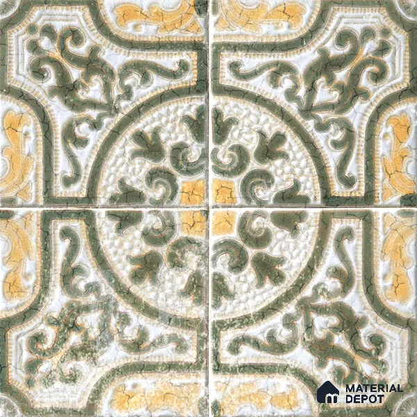 Moroccan Floor & Wall Tile TL 12762 Celtic 1 ft x 1 ft Matte Finish Vitrified Tile - 9 mm | Suitable For Bathroom, Kitchen, Balcony | 2 mm Spacer is Mandatory