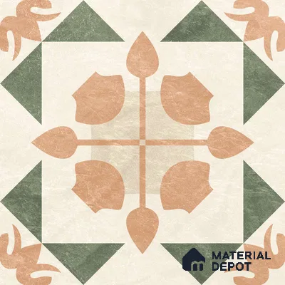Moroccan Floor & Wall Tile TL 12761 Brindisi 1 ft x 1 ft Carving Matte Finish Vitrified Tile - 9 mm | Suitable For Bathroom, Kitchen, Balcony | 2 mm Spacer is Mandatory
